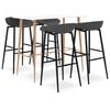 vidaXL 5-tlg. Bar-Set Wei&szlig; und Grau