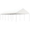 vidaXL Pavillon mit Dach Wei&szlig; 11,15x4,08x3,22 m Polyethylen