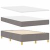 vidaXL LED Boxspringbett mit Matratze Taupe 120 x 190 cm Stoff