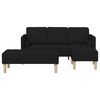 vidaXL Sofa Set 2 pcs Schwarz 173 x 131 x 67 cm Stoff
