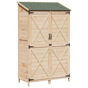 vidaXL Garten Shed Natur 106 x 56 x 176,5 cm Holzwerkstoff