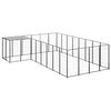 vidaXL Hundezwinger Schwarz 10,89 m&sup2; Stahl