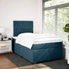 vidaXL Boxspringbett mit Matratze Blau 120x200 cm Samt