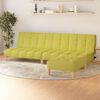 vidaXL Schlafsofa 2-Sitzer mit Fu&szlig;hocker Gr&uuml;n Stoff