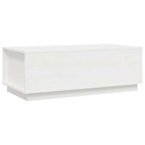 vidaXL Couchtisch Wei&szlig; 100x50x35 cm Massivholz Kiefer