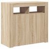 vidaXL Sideboard mit LED-Leuchten Sonoma-Eiche 80x35x75 cm