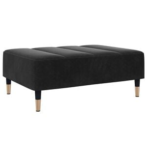 vidaXL Fu&szlig;hocker Schwarz 77x55x31 cm Samt