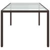 vidaXL 9-tlg. Garten-Essgruppe mit Auflagen Poly Rattan Braun