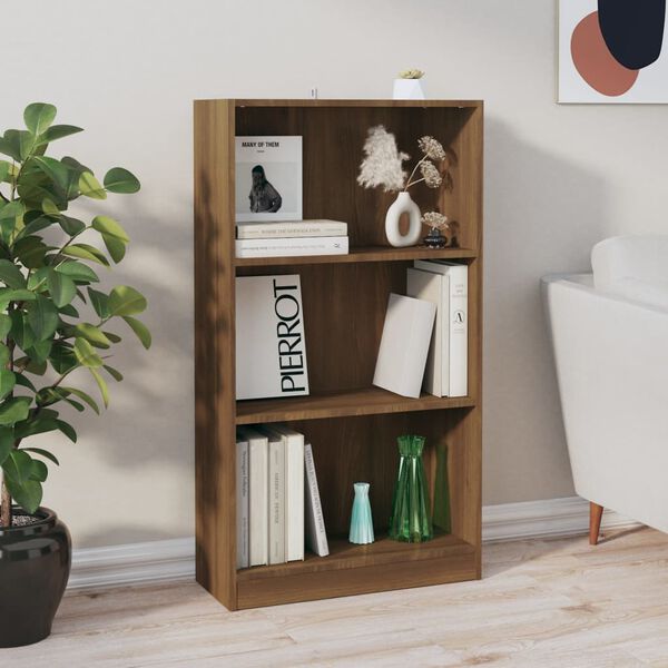 vidaXL Bücherregal Braun Eiche 60x24x109 cm Holzwerkstoff
