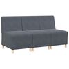 vidaXL Modulares Armfreies Sofa 3 stk. Dunkelgrau Samt