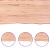 vidaXL Tischplatte Hellbraun 180x60x(2-4)cm Massivholz Eiche Behandelt