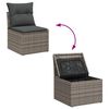 vidaXL Garten-Sofa-Set mit Kissen 12 pcs Hellgrau und Dunkelgrau