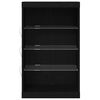 vidaXL LED-Sideboard Schwarz Eichen-Optik 60,5 x 37 x 100 cm