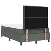 vidaXL Boxspringbett mit Matratze Dunkelgrau 120 x 190 cm Stoff