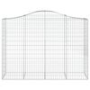 vidaXL Gabionen mit Hochbogen 25Stk. 200x50x140/160cm Verzinktes Eisen