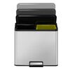 EKO Tretm&uuml;lleimer Essential 2x15 L Mattsilber