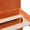 vidaXL Massivholzbett mit Regal ohne Matratze Wachsbraun 140x190 cm