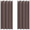 vidaXL Verdunkelungs-Vorh&auml;nge mit Ringen 2 Stk. Dunkelbraun Polyester