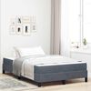vidaXL Boxspringbett mit Matratze Dunkelgrau 120 x 200 cm Stoff