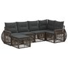 vidaXL Gartensofa-set 6 pcs Grau und Dunkelgrau Poly-Rattan