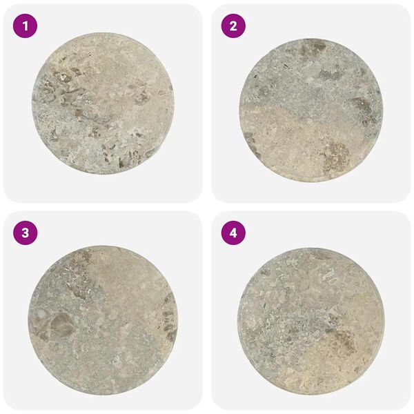 vidaXL Tischplatte Grau &Oslash;50x2,5 cm Marmor