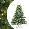 vidaXL K&uuml;nstlicher Weihnachtsbaum mit 150 LEDs Gr&uuml;n 150 cm PE und PVC