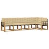 vidaXL Outdoor-Sofagarnitur 6 stk. Wei&szlig; und Beige