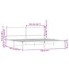 vidaXL Metallbett ohne Matratze Braun Eichen-Optik 193x203 cm