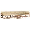 vidaXL Outdoor-Sofagarnitur 22 pcs Natur und Beige Massivholz Akazie