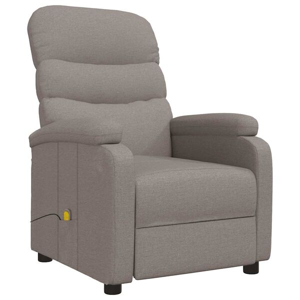 vidaXL Massagesessel Taupe Stoff