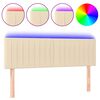vidaXL LED Kopfteil Creme 144x5x78/88 cm Stoff
