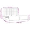 vidaXL Bettgestell mit Kopfteil Schwarz 180x200 cm Samt