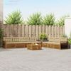 vidaXL Outdoor-Sofagarnitur mit Kissen 8 pcs Natur und Beige
