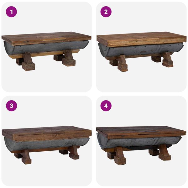 vidaXL Couchtisch Natur 90 x 50 x 35 cm Holz