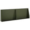 vidaXL St&uuml;tzmauer 2 stk. 60 x 12 x 40 cm Stahl Olivgr&uuml;n