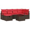 vidaXL Gartensofa-set mit Kissen mit Speicher Poly-Rattan