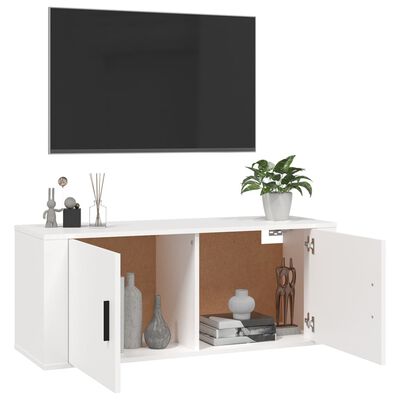 vidaXL TV-Wandschrank Weiß 100x34,5x40 cm