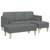 vidaXL Sofa Set 2 pcs Dunkelgrau 173 x 131 x 67 cm Stoff