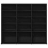 vidaXL CD-Schrank Schwarz Eichen-Optik 100x23x89,5 cm Holzwerkstoff