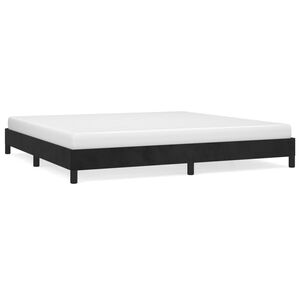 vidaXL Bettgestell ohne Matratze Schwarz 200x200 cm Samt