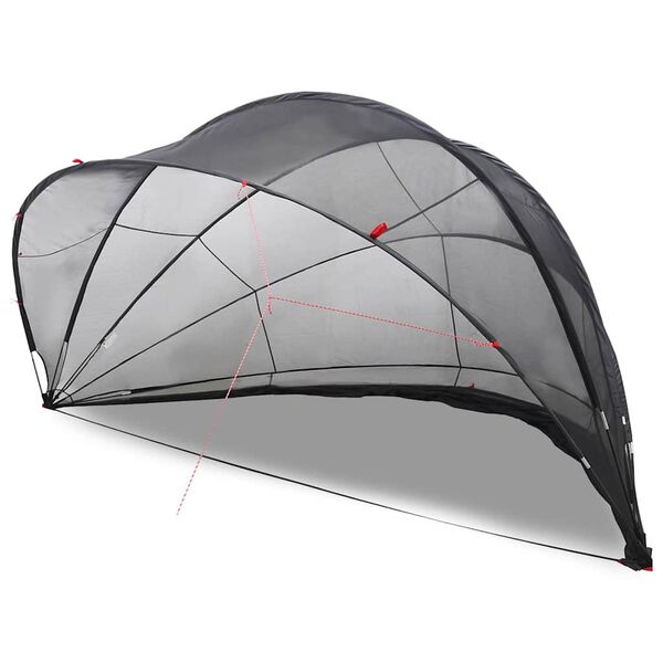 vidaXL Pool-Dome Schwarz 546 x 516 x 250 cm