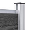 vidaXL Zaunelement Set WPC 526x146 cm Schwarz