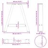 vidaXL Couchtischbeine A-Form 2 Stk. Wei&szlig; 50x(42-43) cm Stahl