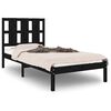 vidaXL Massivholzbett Schwarz Kiefer 100x200 cm