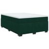 vidaXL Boxspringbett mit Matratze Dunkelgr&uuml;n 140x190 cm Samt