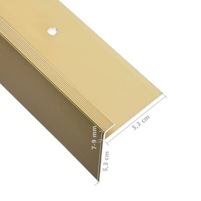 vidaXL Treppenkanten in F-Form 15 Stk. Aluminium 90 cm Golden