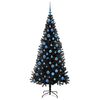 vidaXL Weihnachtsbaum mit 300 LEDs mit St&auml;nder Schwarz 180 cm PVC