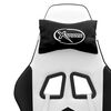 vidaXL Gaming-Stuhl Wei&szlig; und Schwarz Kunstleder
