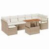 vidaXL Garten-Sofa-Set mit Kissen mit Kissen 8 pcs Beige und Creme