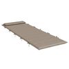 vidaXL Sonnenliegen-Auflage Taupe 180x60x4 cm Oxford-Gewebe